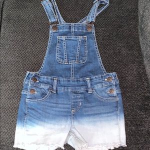 Little girl shorts overalls